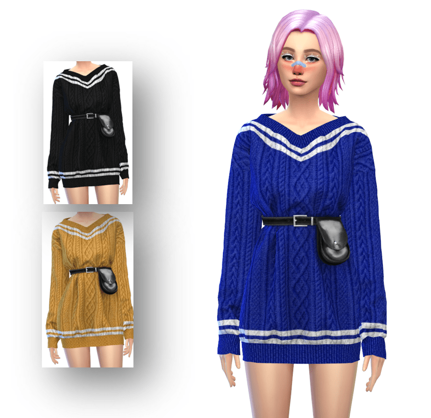 sweater dress cc sims4 7