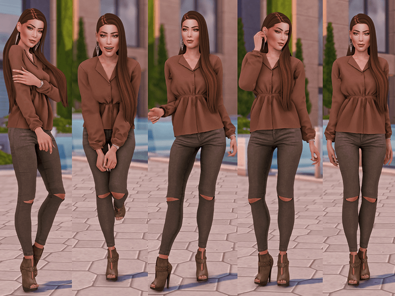Realistic Girl Pose Pack 25 by KatVerseCC