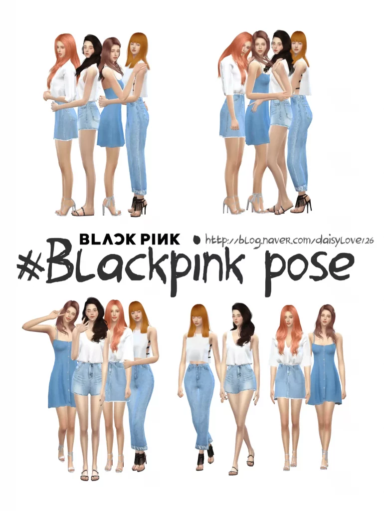 Sims 4 Blackpink Group Poses
