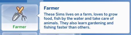 sims 4 traits mods - farmer trait