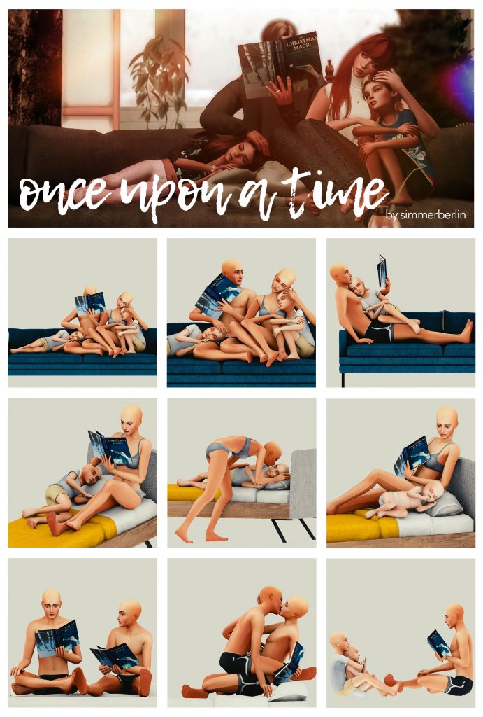 Once upon A Time Family Pose Pack for Sims