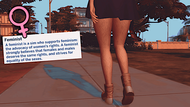 sims 4 traits mods - feminist trait