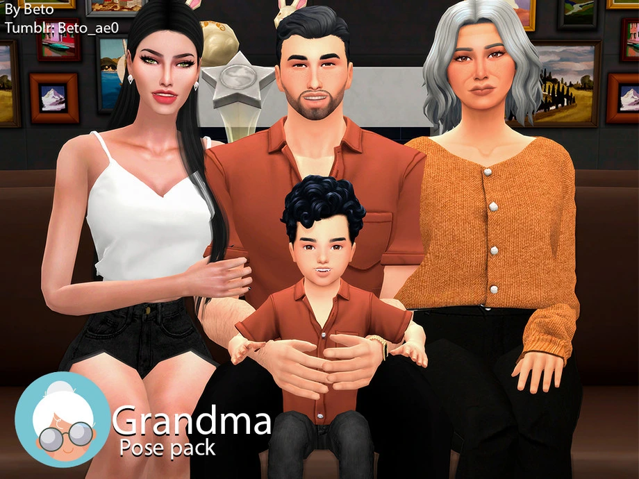 Cute Grandma Pose Pack by Beto_ae0