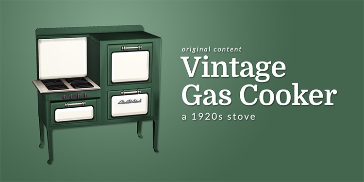 12 vintage gas cooker sims 4 cc