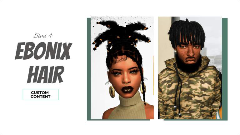 Sims 4 Ebonix Hair Custom Content You Will Love