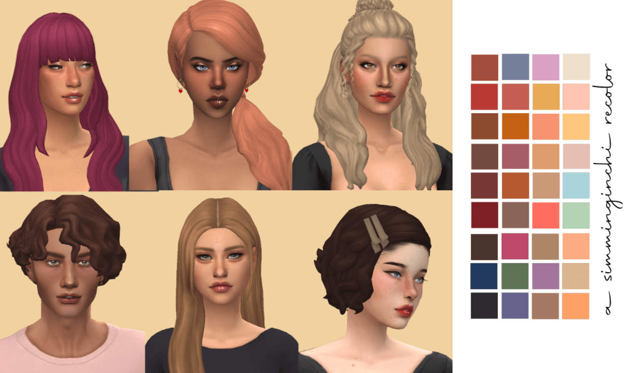 Ea Hair Recolor Sims 4 Update Custom Icons Tone Hair