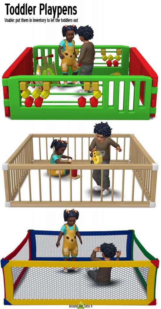 best sims 4 toddler mods - playpens