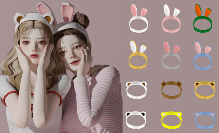 Search Results 18 #3 Bunny Bear Sims 4 Headband