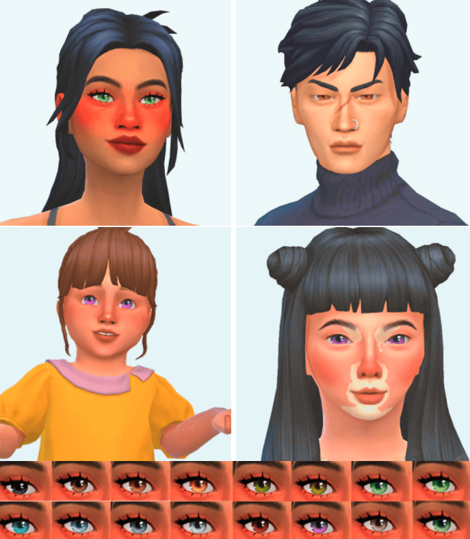 25 Default Eyes CC and Special Default Replacements — SNOOTYSIMS