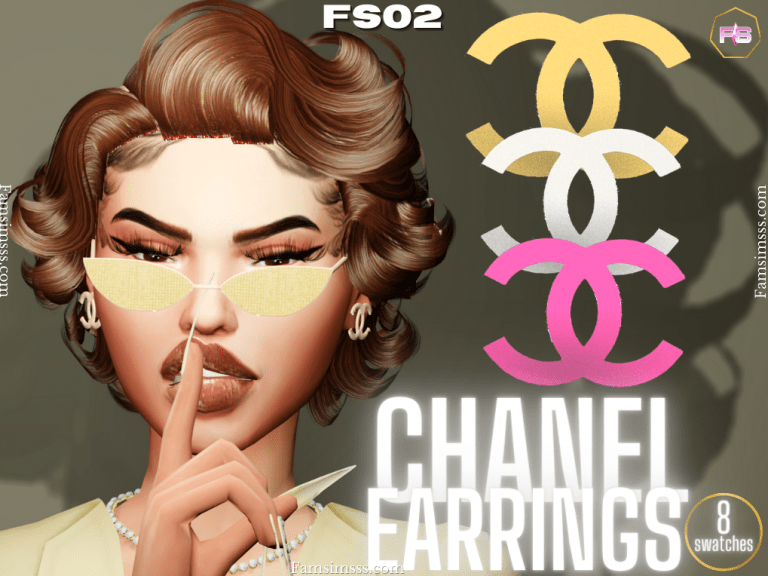 Search Results 82 Sims 4 Chanel – Earrings FS02