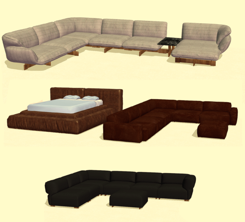 sofa bed sims4 cc 4