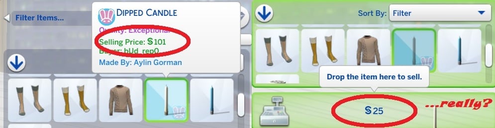 Sims knitting