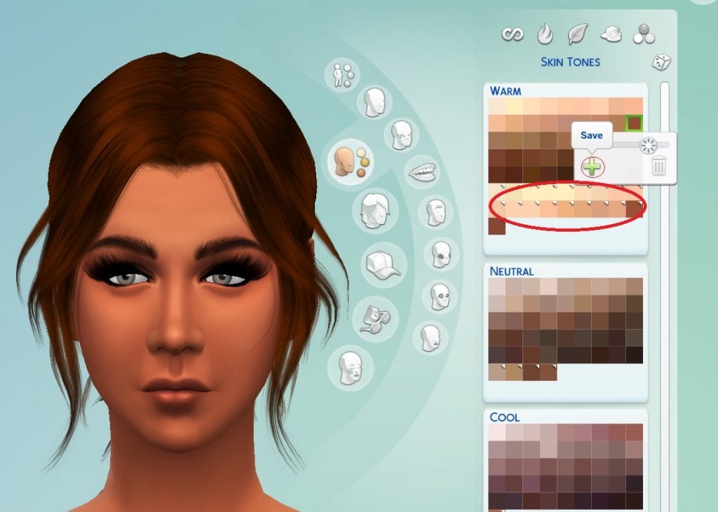 Sims Skin Tones