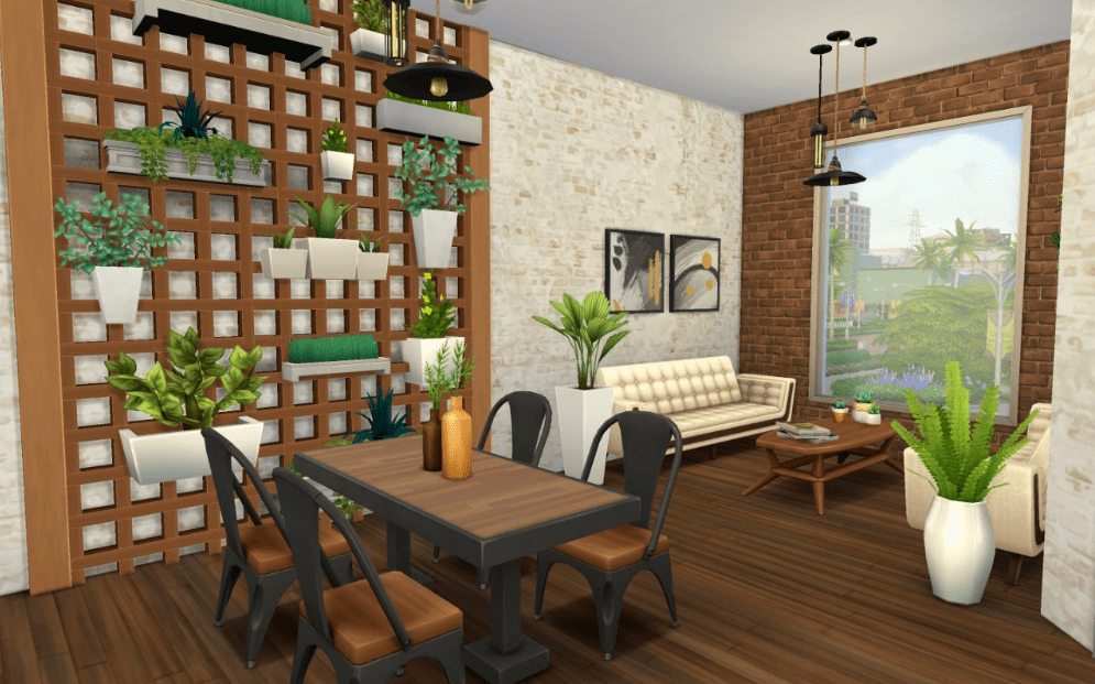 Spa And Gym Complex Sims 4 coffee shop 1