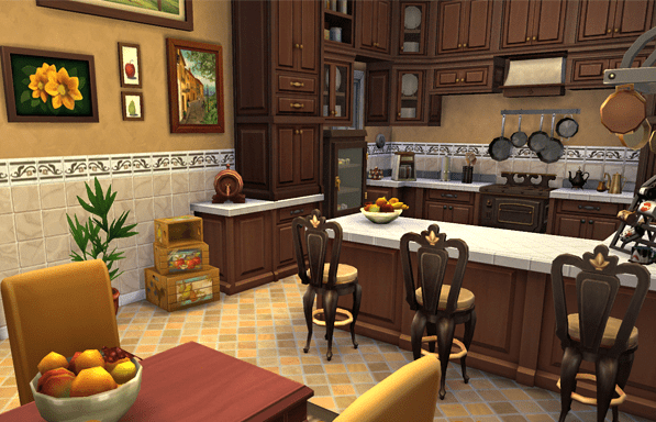 Country Side Kitchen (Sims 4)