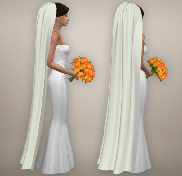 WEDDING VEIL 05- Sims 4 Wedding Veil