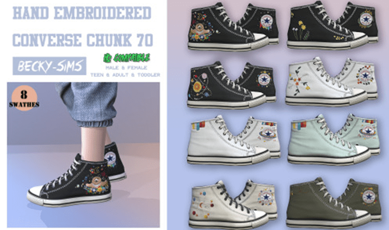 Converse shoes sims 4 cheap cc