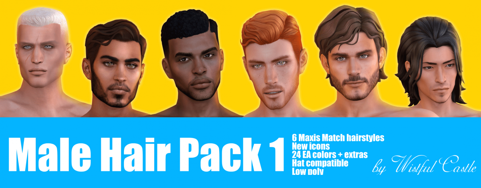 Jenn Honeys Sims 4 Male Hair Recolor 60 Swatchescolors Male Hair Images Porn Sex Picture