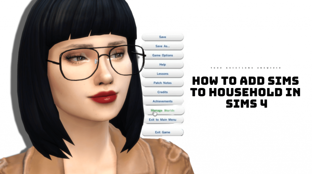how to add sims to household sims 4