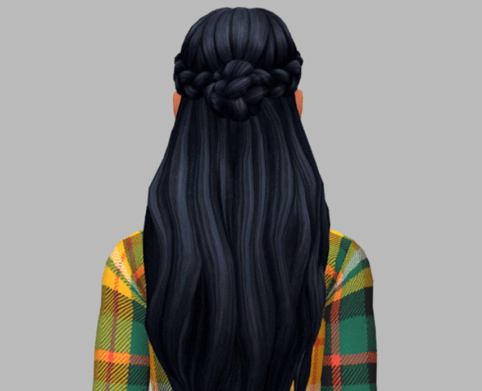 Kara Hair-Sims 4 Long Hair