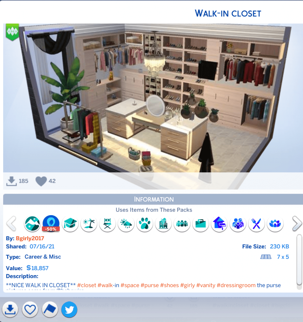 GIVE YOUR SIMS A BIRKIN WALL 💰👜 The Sims 4 Walk-In Closets CC Showcase +  LINKS 