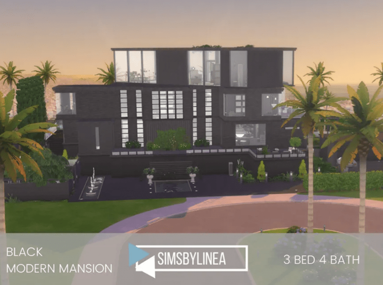 Search Results 51 Black Modern goth Mansion – Simsbylinea
