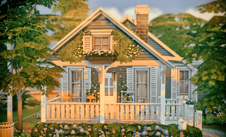little cottage-Sims 4 cottage house
