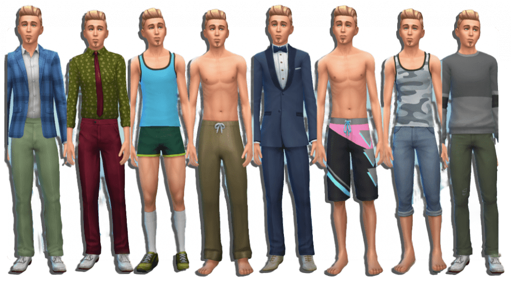 sims 4 johnny zest outfits 
