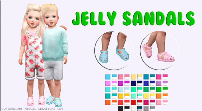 Jelly sandals sims 4 custom content