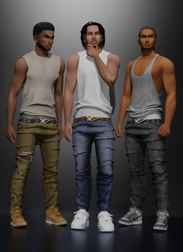 Sims 4 CC Male Sag Jeans