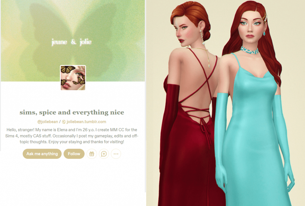 Sims 4 CC Tumblr