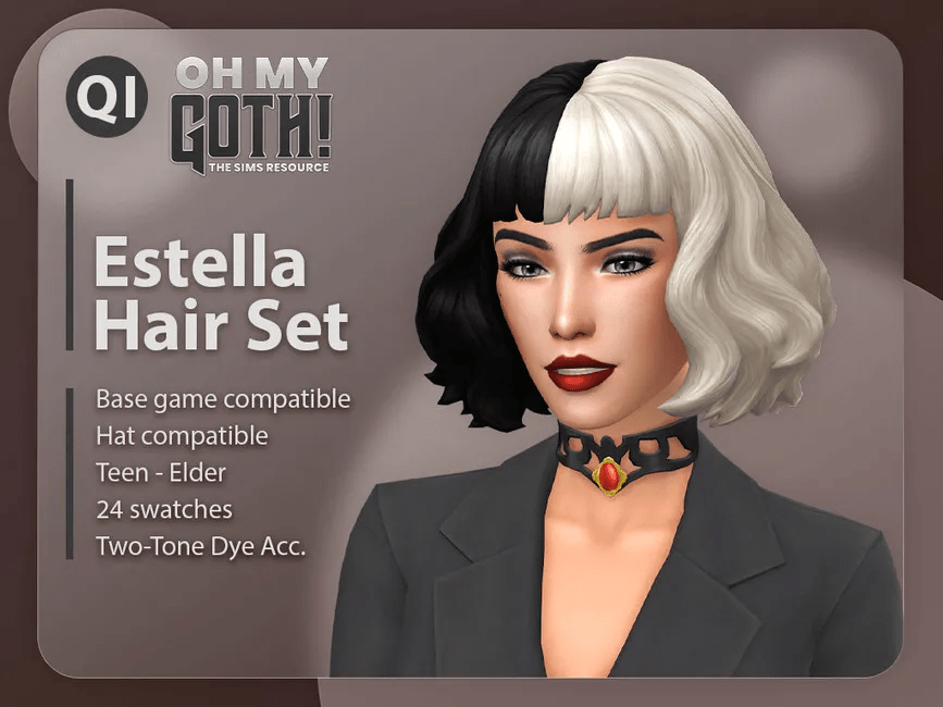 sims 4 split hair color cc