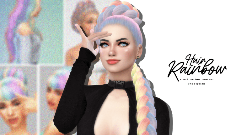 Rainbow Hair CC in the Sims 4? Yas, Please!