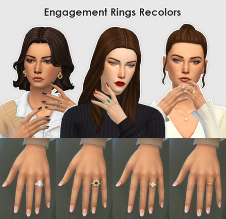 West schipper Antagonist 17 Engagement & Wedding Rings CC (We Love these Gems!) — SNOOTYSIMS