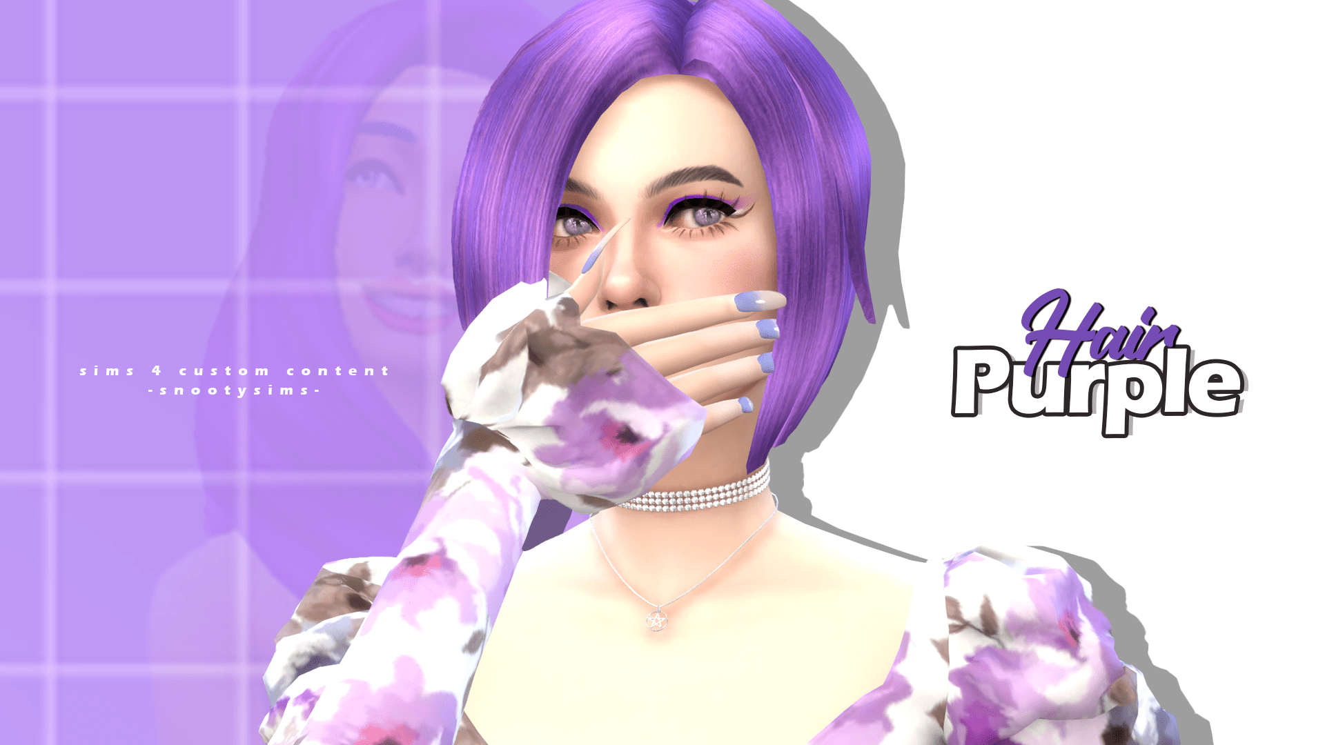 9. Sims 4 Custom Content: Purple and Blue Hair - wide 5