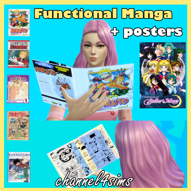 channel4sims functional manga posters