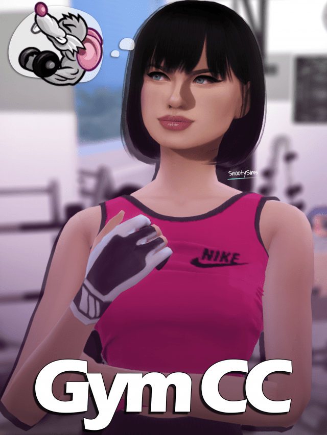 Sims Gym CC Functional Equipment And Clothes SNOOTYSIMS