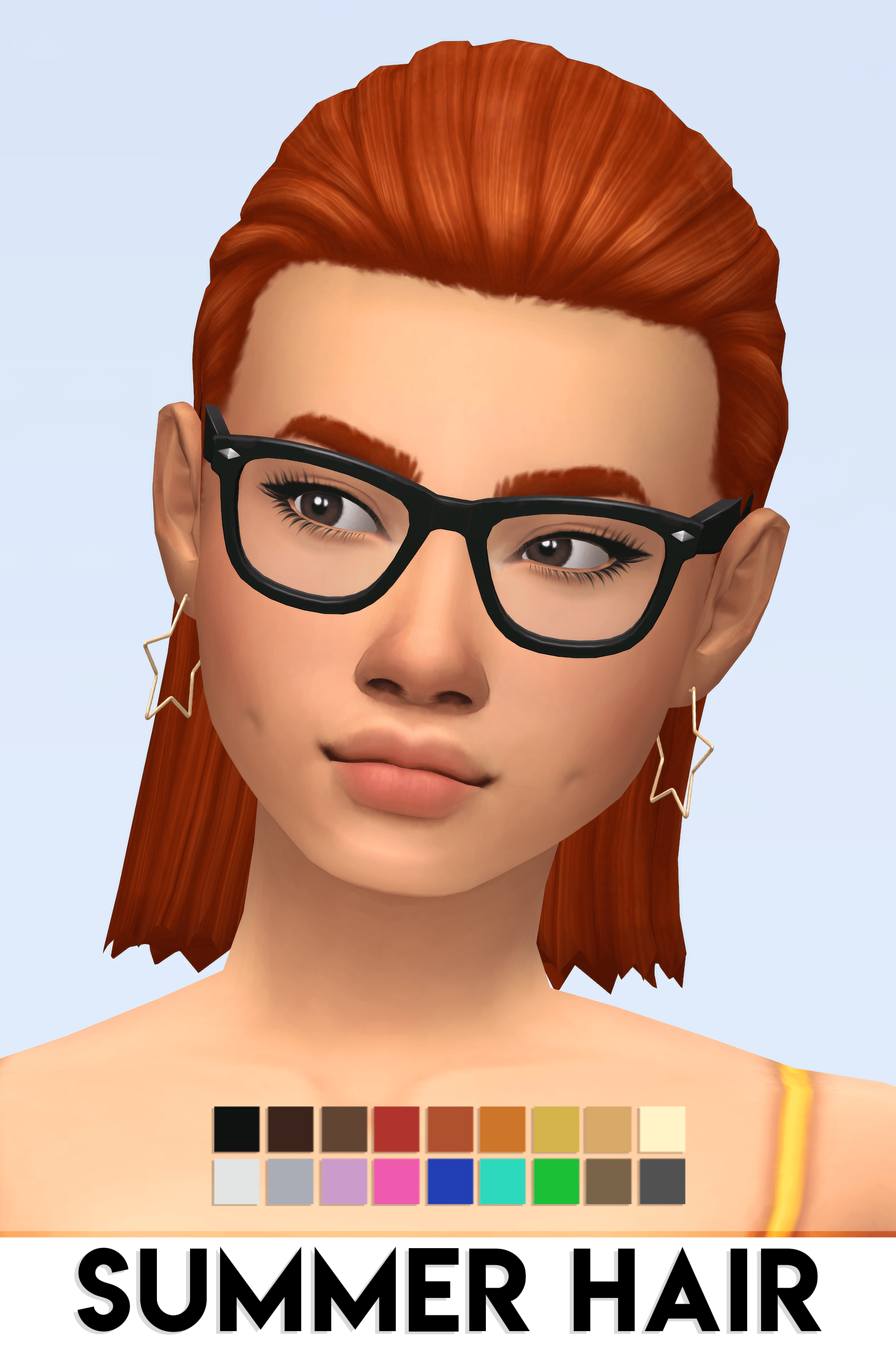 25 Elegant Slicked Back Hair CC You Need To Try SNOOTYSIMS   Summer Hair 