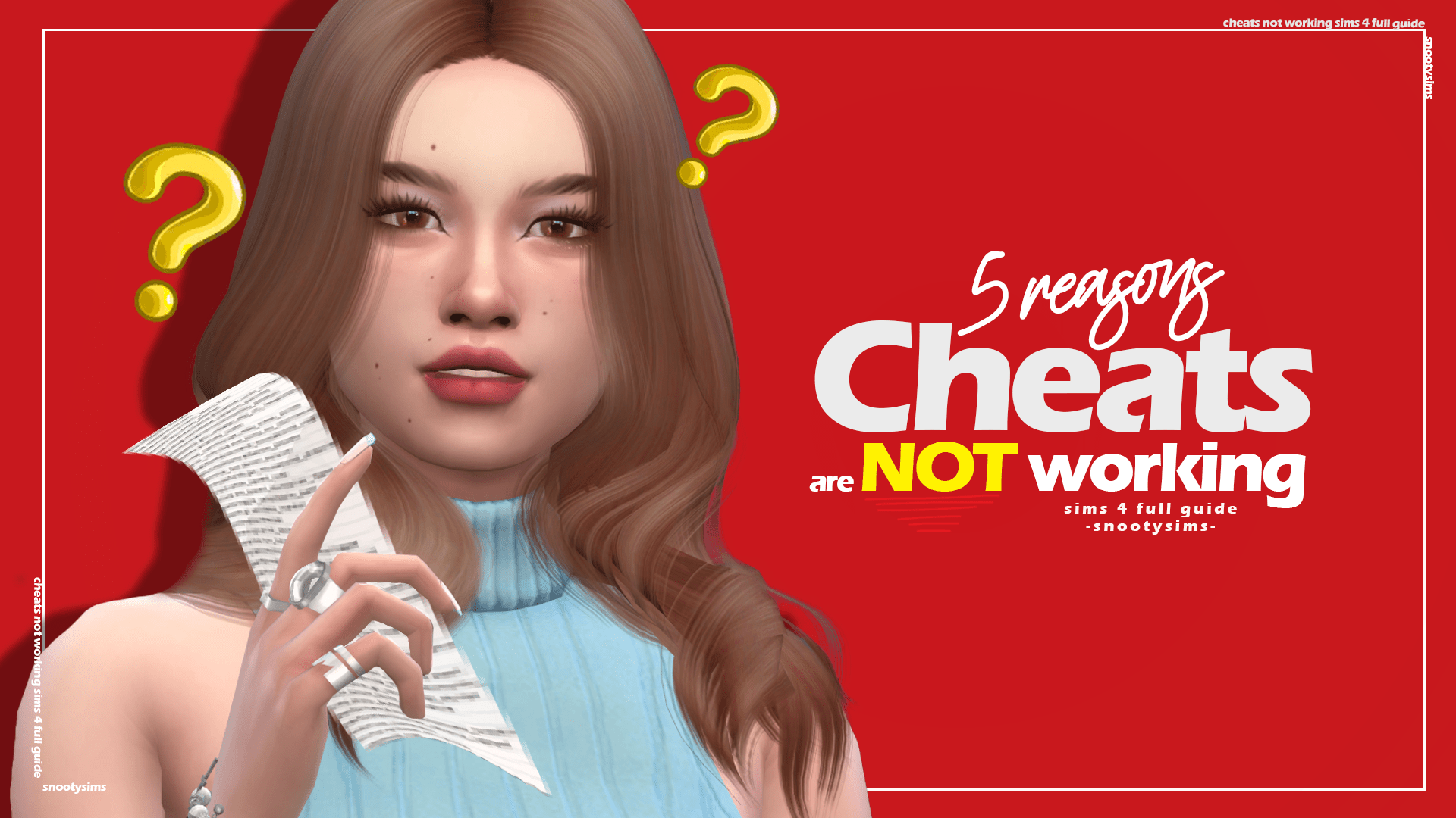 5 Reasons Why The Sims 4 Cheats Aren’t Working — SNOOTYSIMS