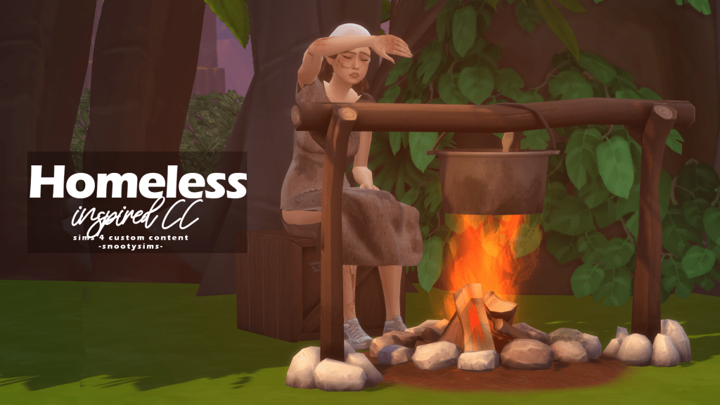 homeless inspired cc sims 4 snootysims