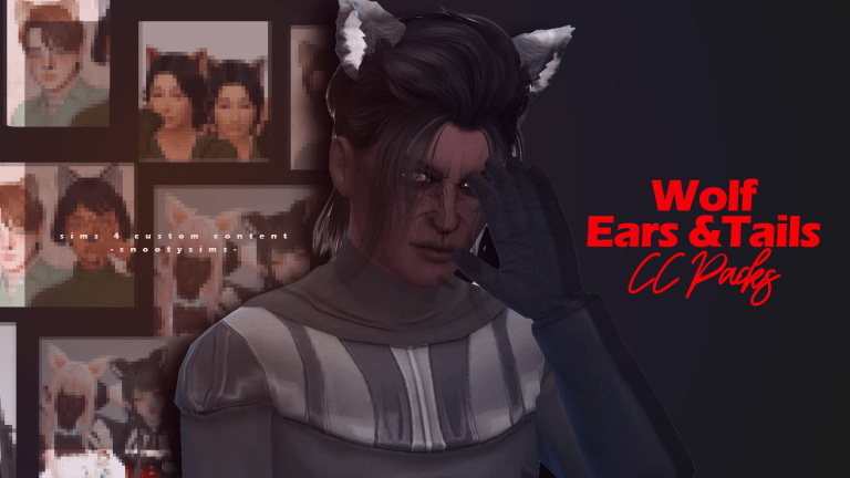 Create The Ultimate Wolf Sim With These Wolf Ears And Tail CC Packs