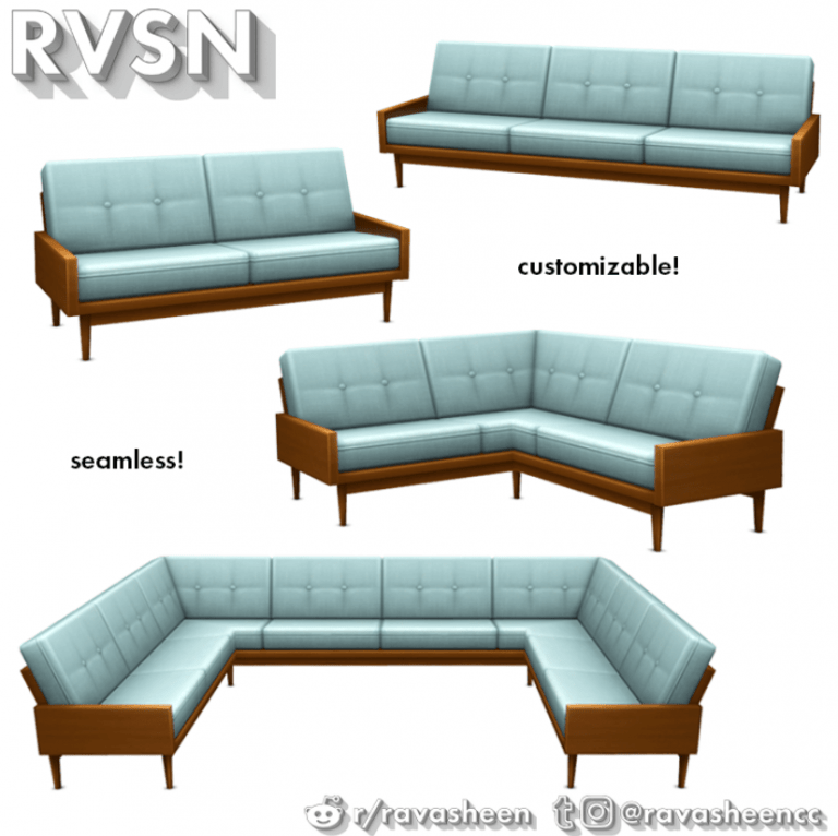 18 Pieces of Sensational Sectional Couch CC for The Sims 4! — SNOOTYSIMS