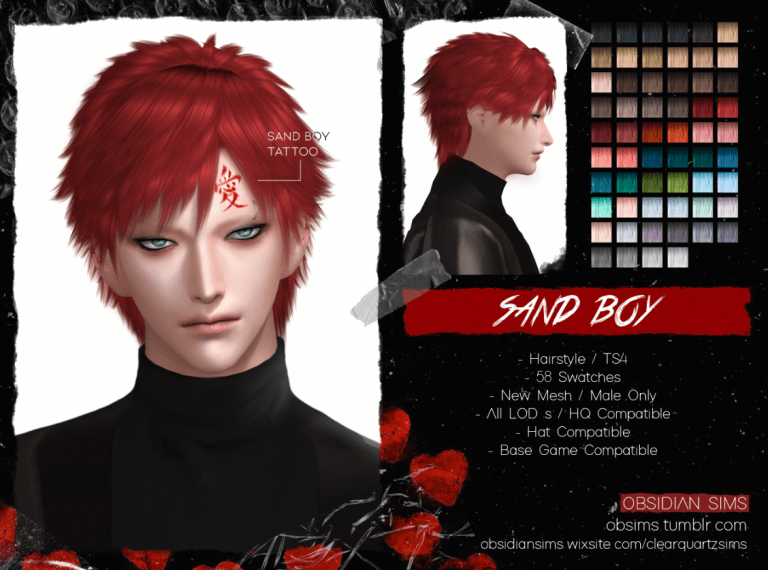 Search Results 48 Sand boy hairstyle by obsidian sims