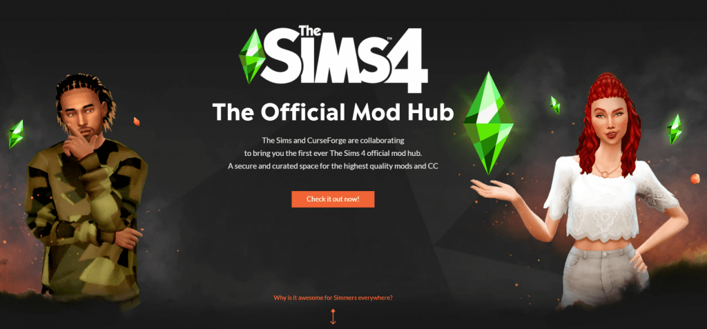 sims 4 official mod hub