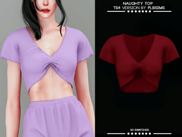 sims 4 cropped tee 