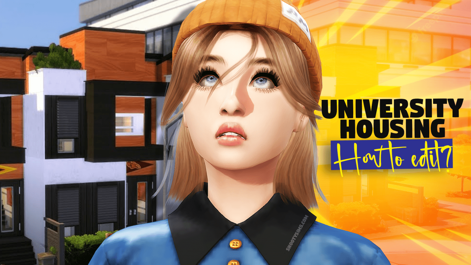 edit university housing sims 4