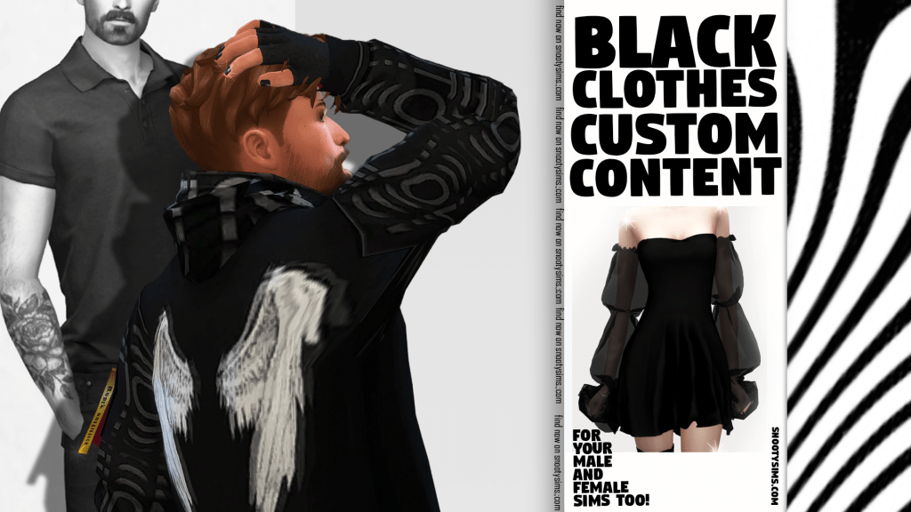 black sims 4 cc clothes