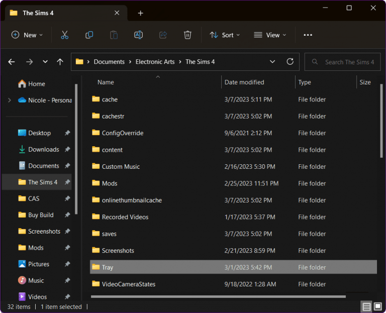sims 4 tray folder download