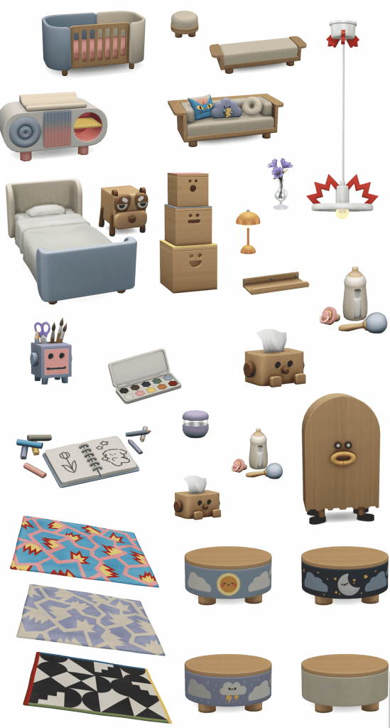 30+ Versatile Infant Furniture CC for The Sims 4 (Functional & Deco ...