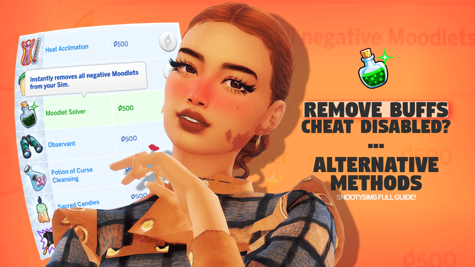 How to (still) use the Remove Buff Cheat in The Sims 4 — SNOOTYSIMS